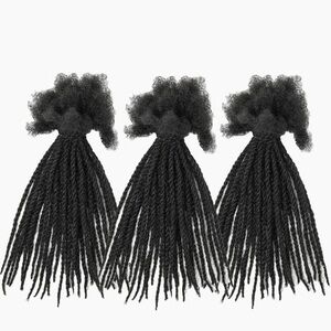 10” Human Hair Dreadlocks 90 strands Twist Loc Extension 0.4cm Pencil Size #RA6
